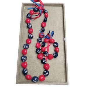 Houston Texans NFL Football Kukui Nut Necklace and Bracelet